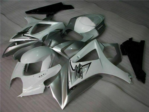 Argento Bianco Carene Moto Suzuki GSXR 1000 K7 07-08 Argento Bianco Carene Moto Suzuki GSXR 1000 K7 07-08