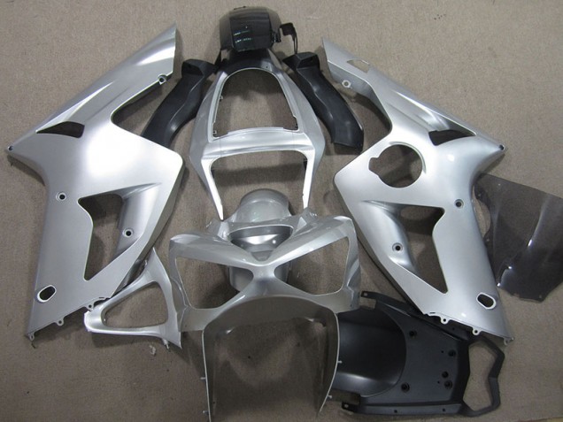 Argento Carene Moto Kawasaki ZX6R 03-04 Argento Carene Moto Kawasaki ZX6R 03-04