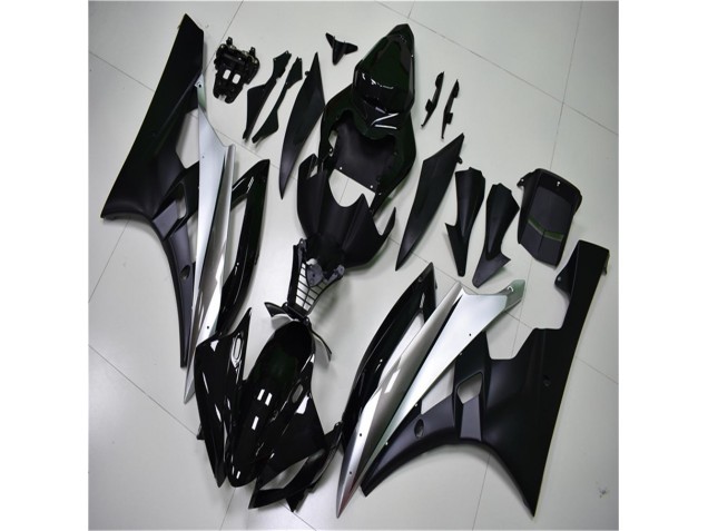 Argento Nero Carene Moto & Plastica Moto Yamaha R6 06-07 Argento Nero Carene Moto & Plastica Moto Yamaha R6 06-07
