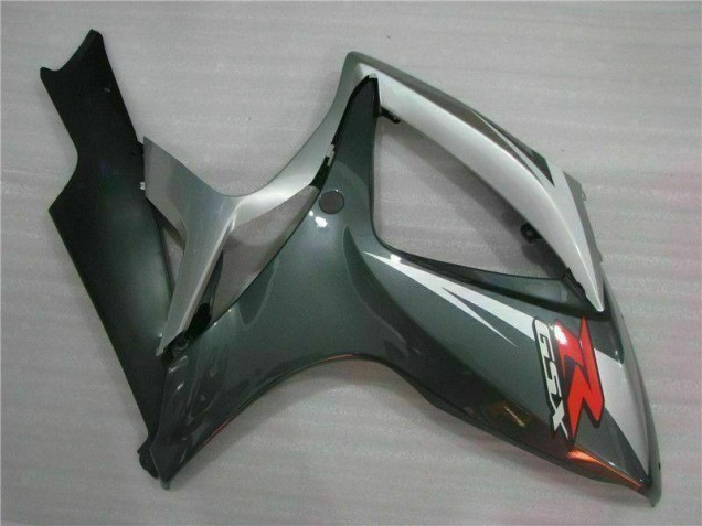 Argento Nero Carene Moto Suzuki GSXR 600 / 750 K6 06-07 Argento Nero Carene Moto Suzuki GSXR 600 / 750 K6 06-07