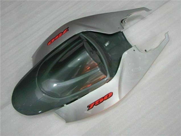 Argento Nero Carene Moto Suzuki GSXR 600 / 750 K6 06-07 Argento Nero Carene Moto Suzuki GSXR 600 / 750 K6 06-07