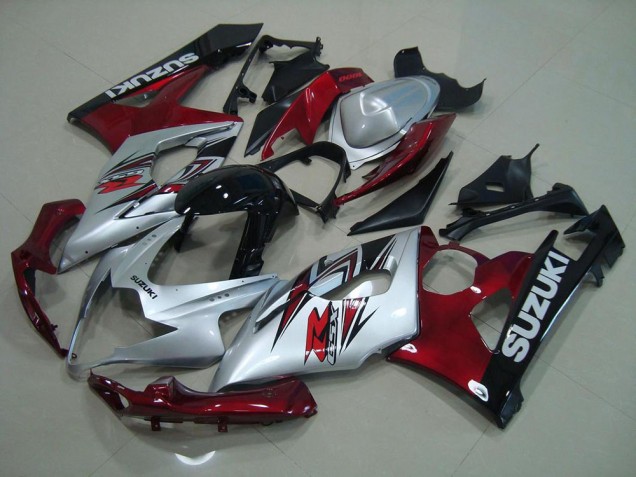 Argento Rosso Carene Moto Suzuki GSXR 1000 K5 05-06 Argento Rosso Carene Moto Suzuki GSXR 1000 K5 05-06