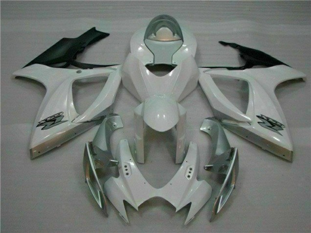 Bianco Argento Carena Moto Suzuki GSXR 600 / 750 K6 06-07
