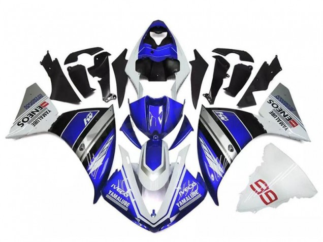 Bianco Blu Argento Carene Moto Yamaha R1 09-11 Bianco Blu Argento Carene Moto Yamaha R1 09-11