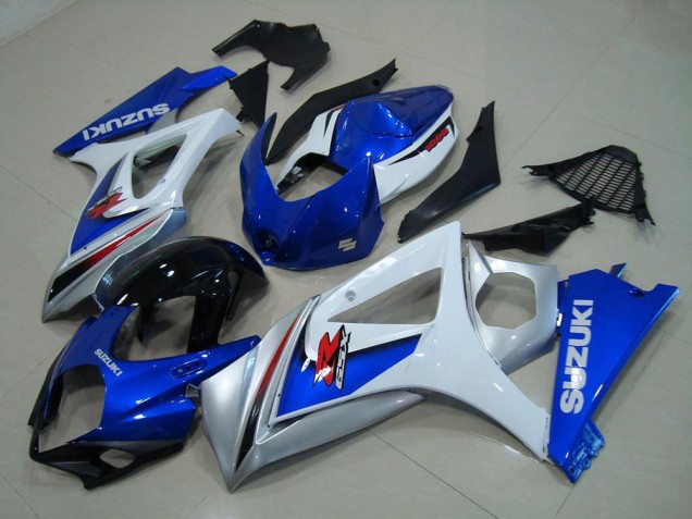 Bianco Blu Carene Moto Suzuki GSXR 1000 K7 07-08 Bianco Blu Carene Moto Suzuki GSXR 1000 K7 07-08