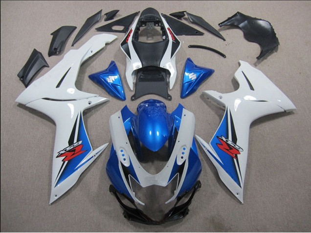 Bianco Blu Carene Moto Suzuki GSXR 600 K11 11-24 Bianco Blu Carene Moto Suzuki GSXR 600 K11 11-24