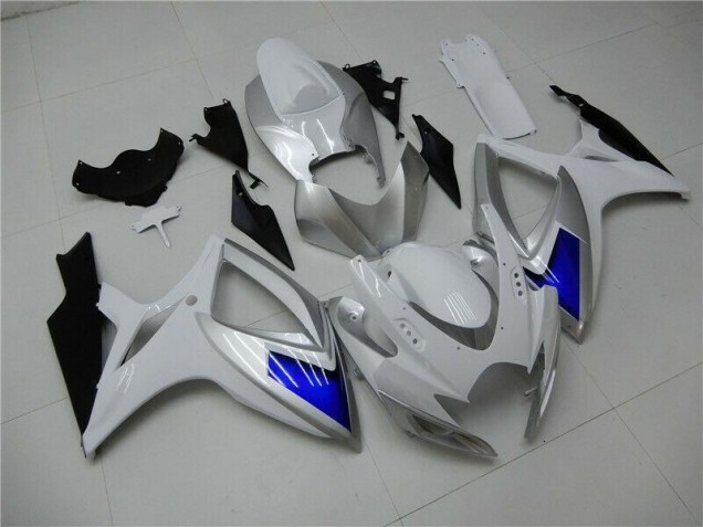 Bianco Blu Kits Carenatura Motocicletta Completo ABS Suzuki GSXR 600 / 750 K6 06-07 Bianco Blu Kits Carenatura Motocicletta Completo ABS Suzuki GSXR 600 / 750 K6 06-07