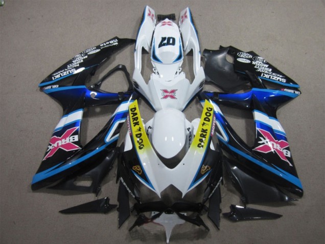 Bianco Dark Dog 07 Carene Moto Suzuki GSXR 600 K8 08-10 Bianco Dark Dog 07 Carene Moto Suzuki GSXR 600 K8 08-10