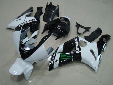 Bianco Monster Kit Completo Carenatura Moto ABS Kawasaki ZX6R 03-04