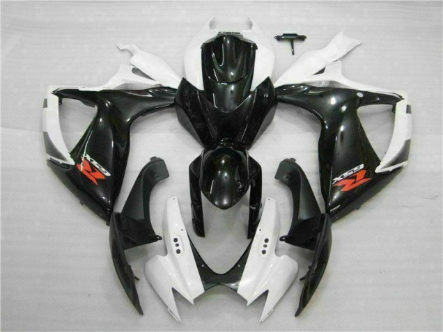 Bianco Nero ABS Kits Carenatura Moto Suzuki GSXR 600 / 750 K6 06-07 Bianco Nero ABS Kits Carenatura Moto Suzuki GSXR 600 / 750 K6 06-07