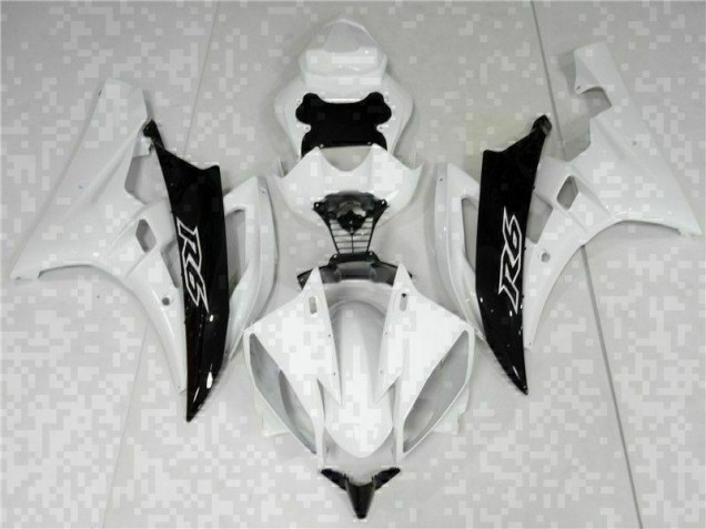 Bianco Nero ABS Kits Carenatura Moto Yamaha R6 06-07 Bianco Nero ABS Kits Carenatura Moto Yamaha R6 06-07