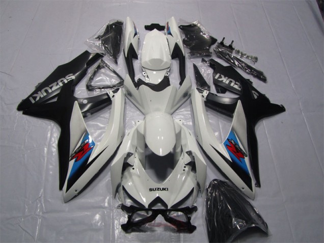 Bianco Nero Carene Moto Suzuki GSXR 1000 K7 07-08 Bianco Nero Carene Moto Suzuki GSXR 1000 K7 07-08