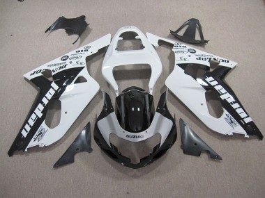 Bianco Nero Carene Moto Suzuki GSXR 600 K1 K2 K3 01-03