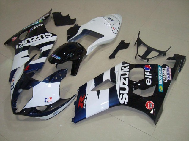 Bianco Nero Elf Carene Moto Suzuki GSXR 1000 K3 03-04 Bianco Nero Elf Carene Moto Suzuki GSXR 1000 K3 03-04