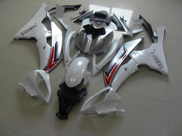 Bianco Perla Argento Carene Moto Yamaha R6 08-16 Bianco Perla Argento Carene Moto Yamaha R6 08-16