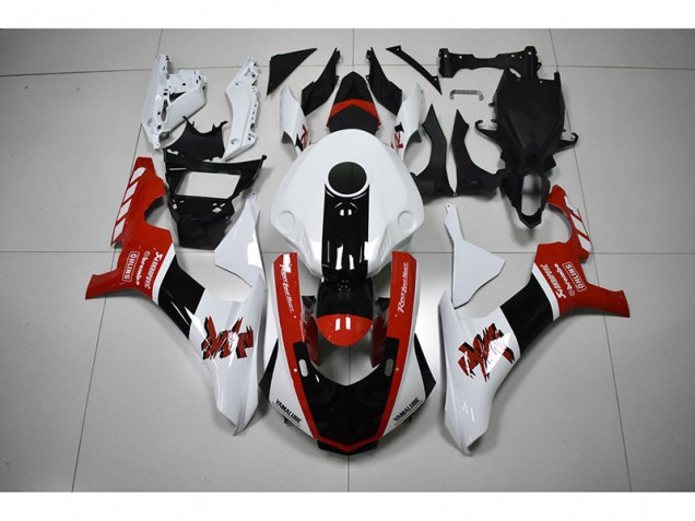 Bianco Rosso Nero Carene Moto Yamaha R1 15-19 Bianco Rosso Nero Carene Moto Yamaha R1 15-19