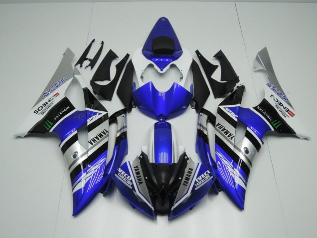 Blu Bianco ENEOS Monster Carene Moto Yamaha R6 08-16 Blu Bianco ENEOS Monster Carene Moto Yamaha R6 08-16