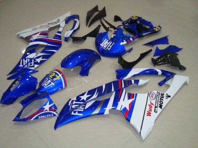 Blu Bianco Fiat 27 Rosso Wudy Carene Moto Yamaha R6 08-16 Blu Bianco Fiat 27 Rosso Wudy Carene Moto Yamaha R6 08-16