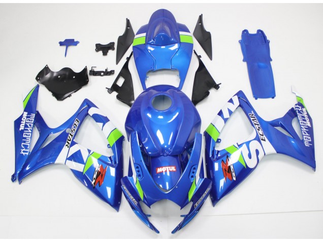 Blu Bianco Kit Carene Moto Suzuki GSXR 600 / 750 K6 06-07 Blu Bianco Kit Carene Moto Suzuki GSXR 600 / 750 K6 06-07
