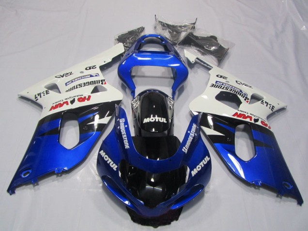 Blu Bianco Motul ABS Kit Carenatura Moto Suzuki GSXR 600 K1 K2 K3 01-03 Blu Bianco Motul ABS Kit Carenatura Moto Suzuki GSXR 600 K1 K2 K3 01-03