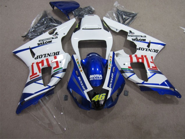 Blu Bianco Motul Dunlop 46 Carene Moto Yamaha R1 98-99 Blu Bianco Motul Dunlop 46 Carene Moto Yamaha R1 98-99