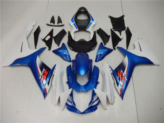 Blu Bianco Plastica Moto Suzuki GSXR 600 / 750 K11 11-24 Blu Bianco Plastica Moto Suzuki GSXR 600 / 750 K11 11-24
