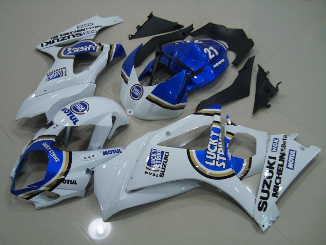 Blu Lucky Strike Carene Moto Suzuki GSXR 1000 K7 07-08 Blu Lucky Strike Carene Moto Suzuki GSXR 1000 K7 07-08