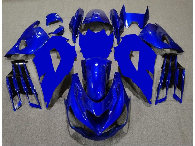Blu Nero Carene Moto Kawasaki ZX14R ZZR 1400 12-21 Blu Nero Carene Moto Kawasaki ZX14R ZZR 1400 12-21