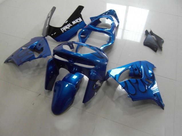 Blu Nero Fiamma Carene Moto Kawasaki ZX9R 98-99 Blu Nero Fiamma Carene Moto Kawasaki ZX9R 98-99