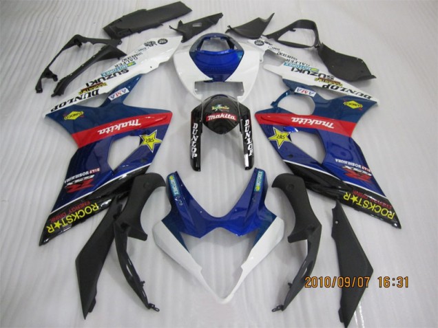 Blu Nero Rockstar Carene Moto Suzuki GSXR 1000 K5 05-06 Blu Nero Rockstar Carene Moto Suzuki GSXR 1000 K5 05-06