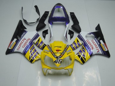 Giallo Bianco Nastro Azzurro Carene Moto Honda CBR 600 F4i 01-03