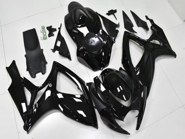 Lucido Nero Carene Moto Suzuki GSXR 600 / 750 K6 06-07 Lucido Nero Carene Moto Suzuki GSXR 600 / 750 K6 06-07