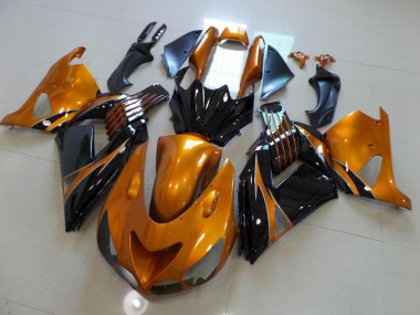 Marrone & Nero No Adesivo Carene Moto Kawasaki ZX14R ZZR 1400 06-11