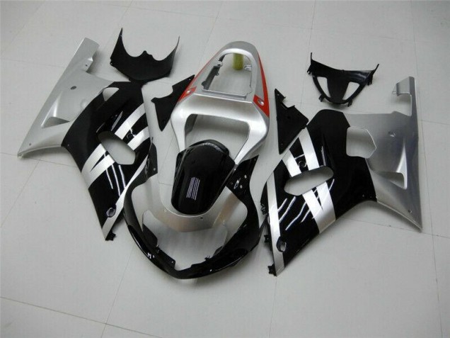 Nero Argento Carene Moto & Plastica Suzuki GSXR 600 / 750 K1 K2 K3 01-03 Nero Argento Carene Moto & Plastica Suzuki GSXR 600 / 750 K1 K2 K3 01-03