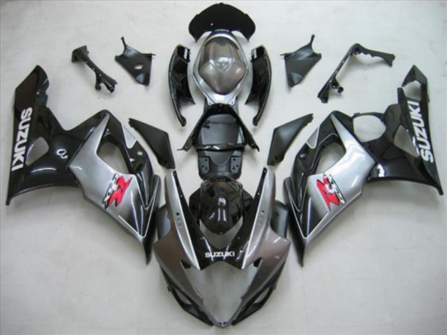 Nero Argento Grigio Carene Moto Suzuki GSXR 1000 K5 05-06 Nero Argento Grigio Carene Moto Suzuki GSXR 1000 K5 05-06