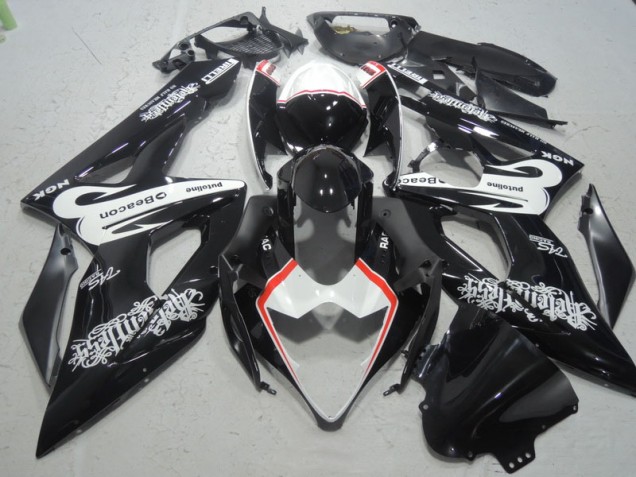 Nero Bianco Faro Carene Moto Suzuki GSXR 1000 K5 05-06 Nero Bianco Faro Carene Moto Suzuki GSXR 1000 K5 05-06