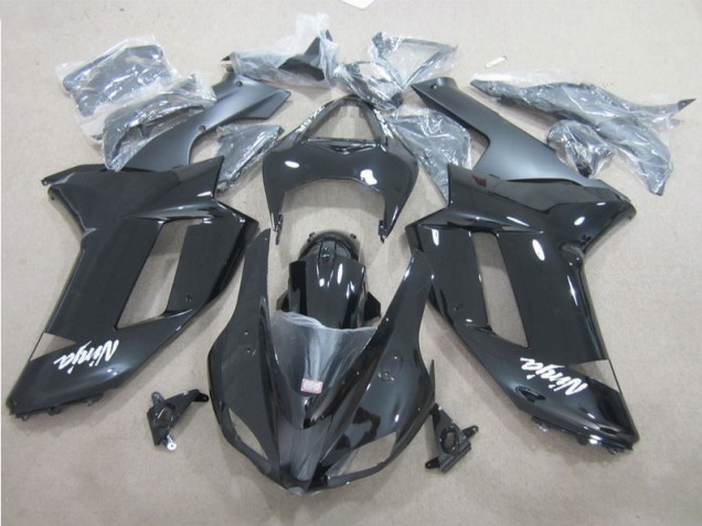 Nero Bianco Kit Carenatura Moto Completa Kawasaki ZX6R 07-08