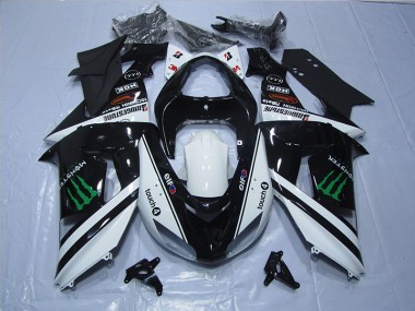 Nero Bianco Touch4 Monster Carene Moto Kawasaki ZX10R 06-07