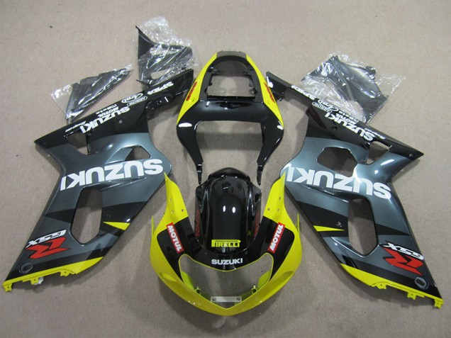 Nero Giallo Motul Carene Moto Suzuki GSXR 600 K1 K2 K3 01-03 Nero Giallo Motul Carene Moto Suzuki GSXR 600 K1 K2 K3 01-03