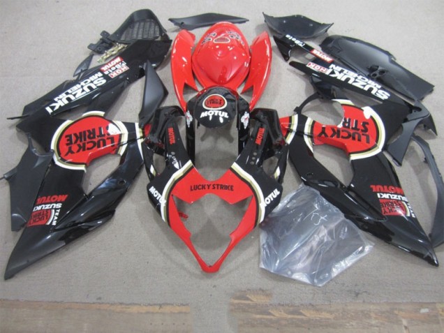 Nero Lucky Strike Rosso Motul Carene Moto Suzuki GSXR 1000 K5 05-06 Nero Lucky Strike Rosso Motul Carene Moto Suzuki GSXR 1000 K5 05-06