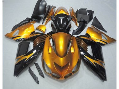 Nero Oro Carene Moto Kawasaki ZX14R ZZR 1400 06-11