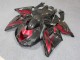 Nero Rosso ABS Moto Plastica & Moto Carena Kawasaki ZX14R ZZR 1400 06-11 Nero Rosso ABS Moto Plastica & Moto Carena Kawasaki ZX14R ZZR 1400 06-11
