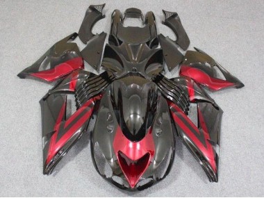 Nero Rosso ABS Moto Plastica & Moto Carena Kawasaki ZX14R ZZR 1400 06-11