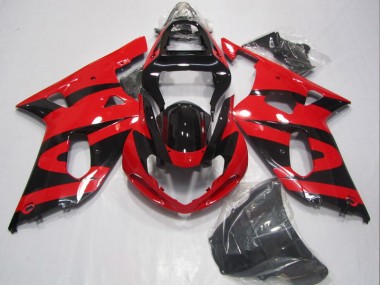 Nero Rosso Carene Moto Suzuki GSXR 600 K1 K2 K3 01-03