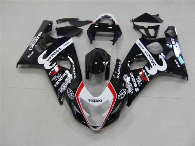 Nero Rosso Faro Carene Moto Suzuki GSXR 750 K4 04-05 Nero Rosso Faro Carene Moto Suzuki GSXR 750 K4 04-05