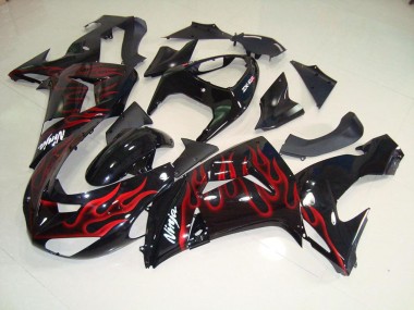Nero Rosso Fiamma Carene Moto & Plastica Kawasaki ZX10R 06-07