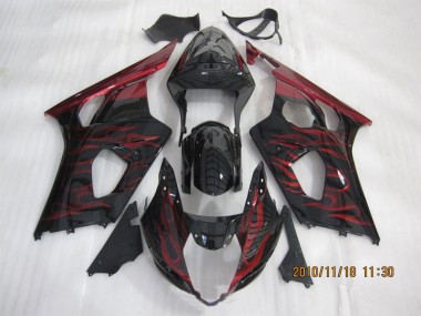 Nero Rosso Fiamma Carene Moto Suzuki GSXR 1000 K3 03-04