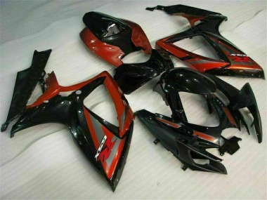 Nero Rosso Kits Carenatura Moto Completa Suzuki GSXR 600 / 750 K6 06-07
