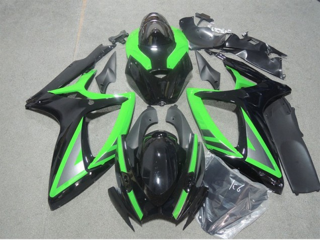Nero Verde ABS Kits Carenatura Moto Suzuki GSXR 600 K6 06-07 Nero Verde ABS Kits Carenatura Moto Suzuki GSXR 600 K6 06-07