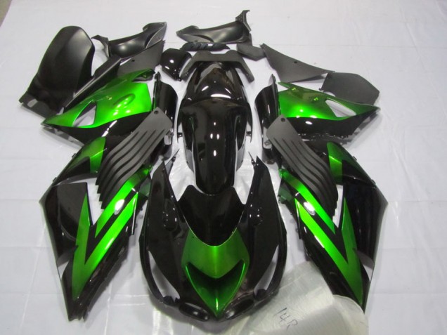 Nero Verde Carene Moto Kawasaki ZX14R ZZR 1400 06-11 Nero Verde Carene Moto Kawasaki ZX14R ZZR 1400 06-11